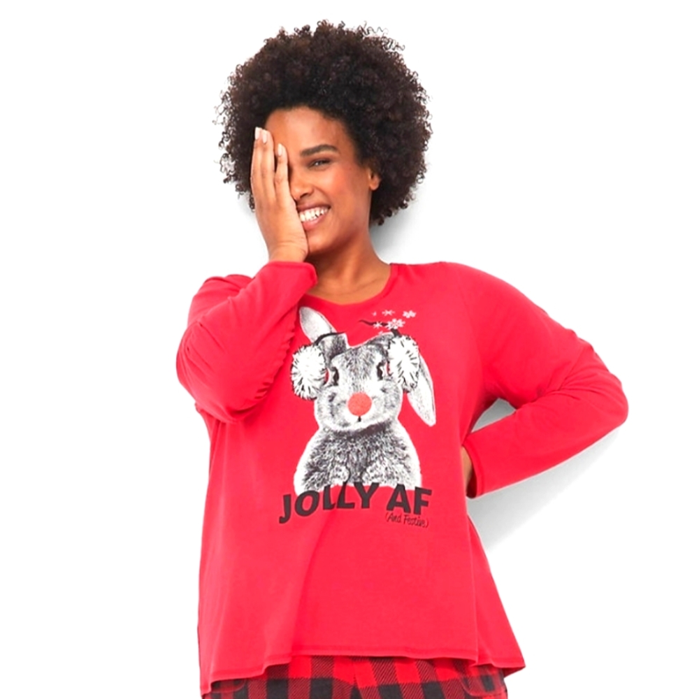 Lane Bryant Comfy Cotton T-Shirt Red